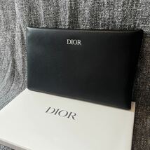 33【新品未使用】限定 Christian Dior ディオール オム クラッチバッグ セカンドバッグ メンズ 紳士 ブランドロゴ レザー 金具 _画像1