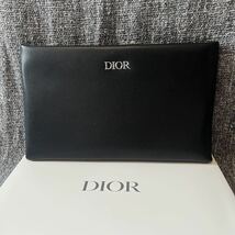 33【新品未使用】限定 Christian Dior ディオール オム クラッチバッグ セカンドバッグ メンズ 紳士 ブランドロゴ レザー 金具 _画像2