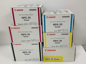 (JT11)Canon【NPG-35Toner】GENUINEマゼンダ+ブラック＋シアン＋イエロー６個セット写真が全て