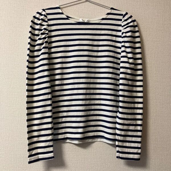 used 美品 Honeys パフスリーブトップス 長袖 ボーダー Mサイズ