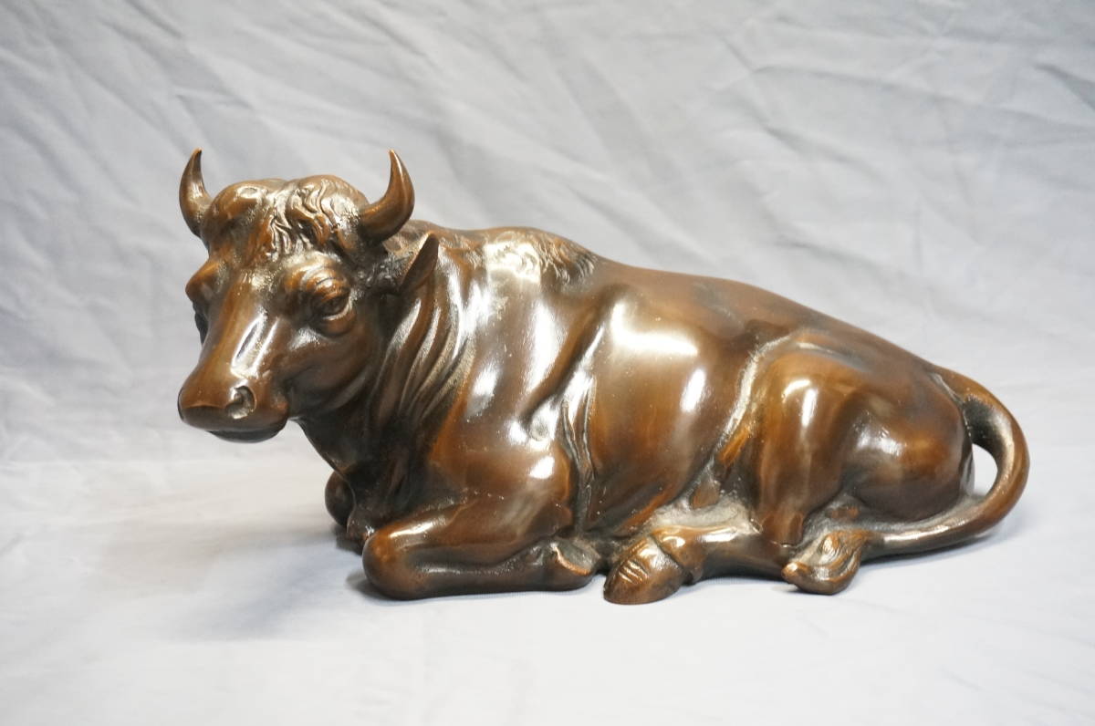 直営限定アウトレット直営限定アウトレット『座牛』置き物 彫刻