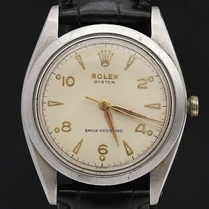 1円 ロレックス Ref.6426 MT オイスター シルバー系文字盤 スイス製 手巻き式 メンズ腕時計 YNN 0041800