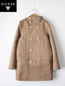 未使用【 GUESS ゲス 】ハーラン メルトン ダブルブレスト コート M 定価\32,900 起毛 ダブル 金釦 HARLAN MELTON DOUBLE-BREASTED COAT