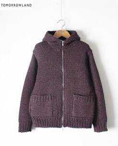 【 TOMORROWLAND tricot トゥモローランド 】ZIP UP HOODIES ウールニット ジップアップ フーディーズ XS パーカー 定価¥32,000 カウチン