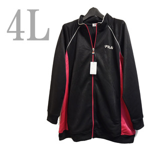 ●新品/FILA/ジャージ/トップス/4L/黒/ピンク/レディース●f9181