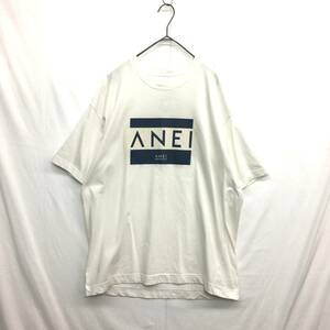 KZ5090★ANEI : BOX LOGO LOOSE TEE★4★白 参考価格￥15400- アーネイ ボックスロゴTシャツ