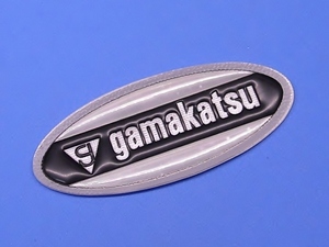 がまかつ gamakatsu 銀〇 塩ビ 製 反射 エンブレム ワッペン　長85mm