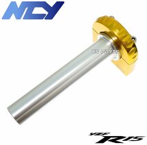 【特注品】NCY薄型ハイスロ金 YZFR15/YZF-R15 V3 ABS YZFR3/YZF-R3 ABS[純正アクセルワイヤー対応/タイコ穴位置4箇所変更可能]_画像2