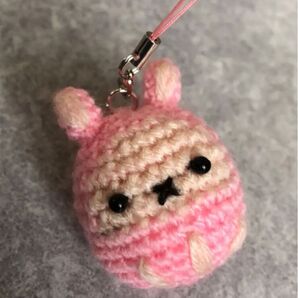 56★だるまうさぎさんあみぐるみストラップ