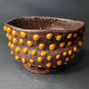 小服茶碗　遊碗　粒釉　茶器　陶器　未使用　BEBECERAMIC　/82ha42