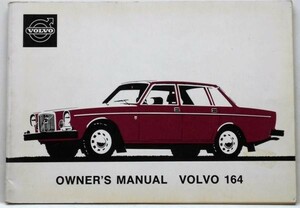 VOLVO MODEL 164 OWNERS MANUAL 英語版