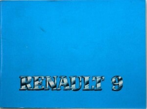 RENAULT 9 1987 OWNERS MANUAL