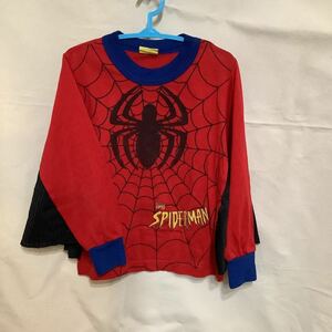 k51.キッズビンテージスパイダーマン長袖Tシャツ古着アメカジUSA子供服アメコミあべんじゃーず