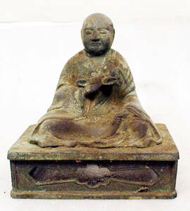 ちょい古の金属製 弘法大師 仏像 