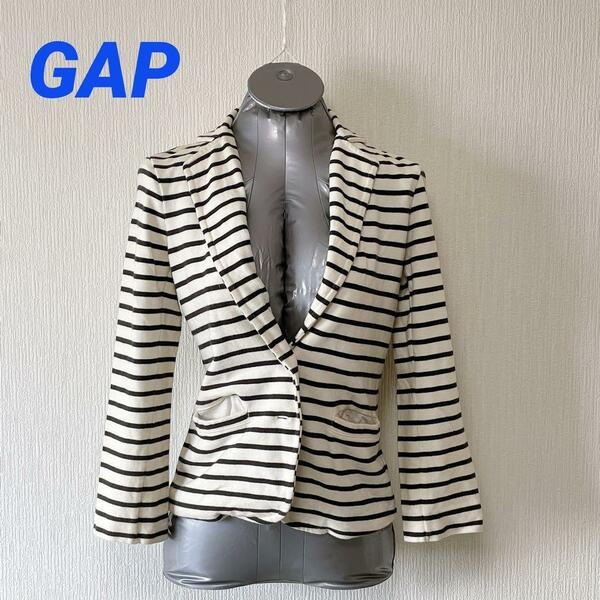 GAP ボーダー柄 コットン ジャケット XS