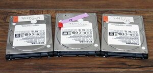 ★≪中古品≫Toshiba HDD 2.5 500G 9.5mm 3台[t22120505]