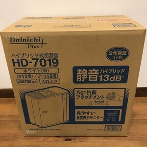 ダイニチ 新品 (Dainichi) ホワイト ハイブリッド式(木造和室12畳まで/プレハブ洋室19畳まで) 加湿器 HD-7019-W HDシリーズ 未使用品