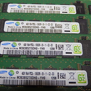 メモリ サーバーパソコン用 低電圧 1.35V Samsung PC3L-10600R(DDR3L-1333R) ECC Registered 4GBx4枚合計16GB 起動確認済みです①の画像2
