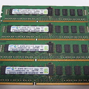 メモリ サーバーパソコン用 低電圧 1.35V Samsung PC3L-10600R(DDR3L-1333R) ECC Registered 4GBx4枚合計16GB 起動確認済みです①の画像1