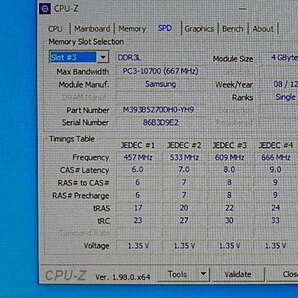 メモリ サーバーパソコン用 低電圧 1.35V Samsung PC3L-10600R(DDR3L-1333R) ECC Registered 4GBx4枚合計16GB 起動確認済みです①の画像7