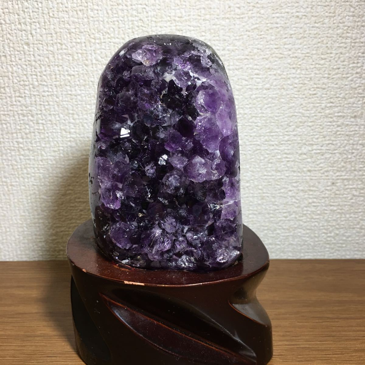 Super large highest quality amethyst dome cluster Calkspur symbiotic rare item pedestal included cheap shipping, handmade works, interior, miscellaneous goods, ornament, object
