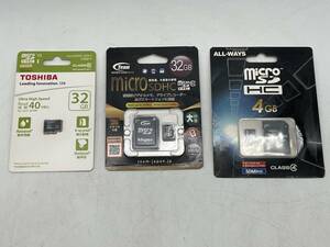 microSDカード　3枚セット　TOSHIBA　TEAMジャパン　ALL-WAYS