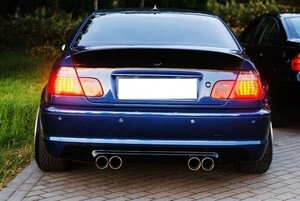 BMW E46 クーペ ダックテール スポイラー ABS製 318i 320i 323i 325i 328i 330i M3 ウイング ホイール バンパー マフラーカーボン CSL