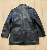 袖丈お直し有　未使用　FUMIKA_UCHIDA　Buffalo Leather/ SINGLE JACKET　サイズ34 ブラック_画像2