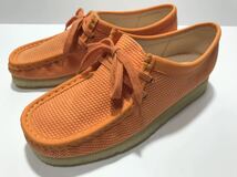 未使用! CLARKS ORIGINALS クラークス オリジナルス WALLABEE ワラビー ORANGE オレンジ オーガニックコットン UK 5D US 7.5M EU 38 CN 235_画像2