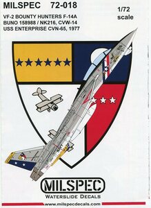 1/72 ミルスペックデカール　F-14A トムキャット VF-2