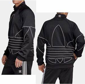 新品 adidas(アディダス) ビッグ トレフォイル アウトライン トラックトップ メンズ ジャージ ジャケット L 