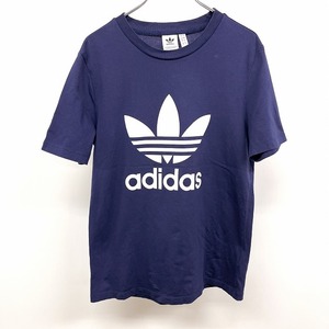 adidas TREFOIL アディダス トレフォイル 2XOT 4L 3XL レディース 女性 Tシャツ ロゴプリント 半袖 綿×ポリウレタン ヘザーネイビー 杢紺