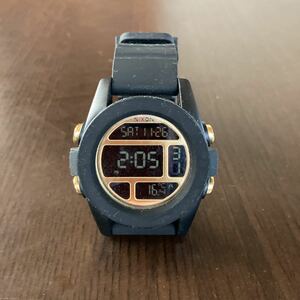 NIXON ニクソン デジタル腕時計 腕時計 時計UNIT メンズ稼働品BLACK×ゴールド