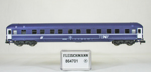 FLEISCHMANN #864701 OeBB(o- -stroke li.- National Railways ) WLABmz type . push car TEN ( dark blue )