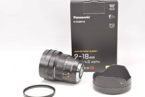 新品級 Panasonic H-E08018 LEICA DG VARIO-ELMARIT 8-18mm F2.8-4.0 ASPH. LUMIX G パマソニック カメラ レンズ