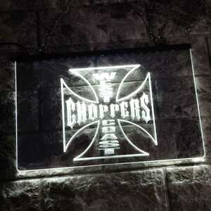 No.NE26W 送料無料 WEST COAST CHOPPERS ウエストコーストチョッパーズ LED ネオン 看板 ハーレー バイカー バイク チョッパー オートバイ