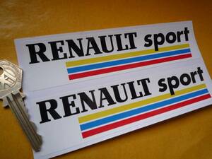 ◆送料無料◆ 海外 ルノースポール Renault Sport 155mm 2枚セット ステッカー