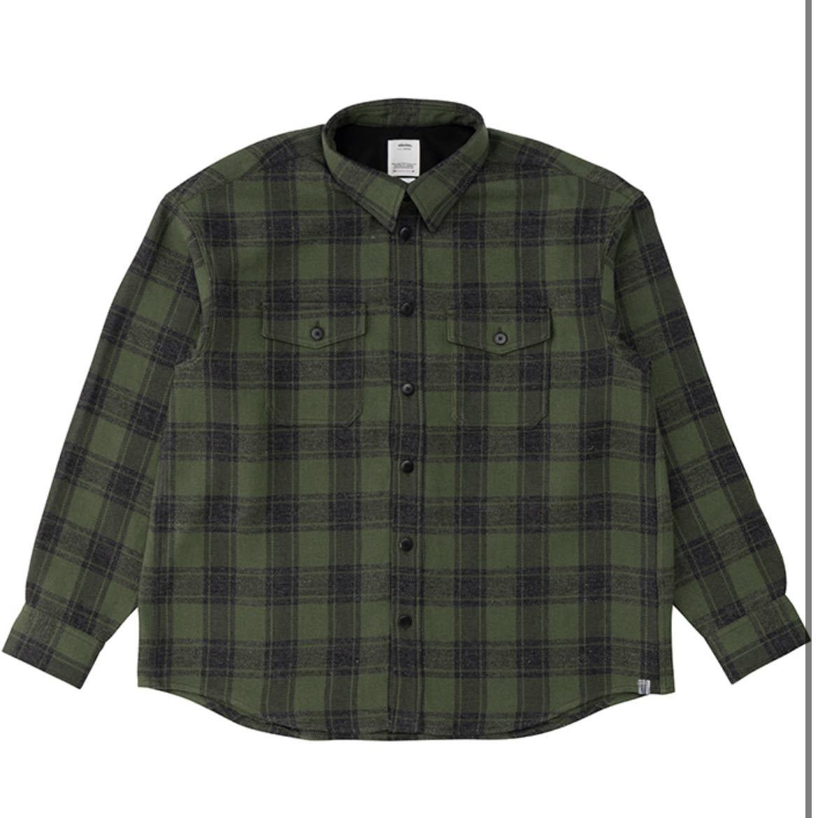 visvim LUMBER L/S BANDANA P.W. (N.D.) GREEN size2 | www.xttextil