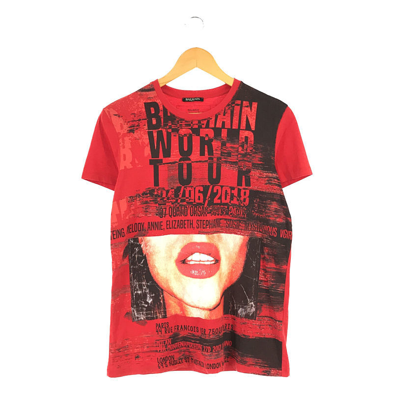 お得なセット割 バルマン Tシャツ トップス レッド 赤 Tシャツ/カットソー(半袖/袖なし)