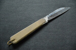 古いナイフ 真鍮 検索用語→Aレター100g10内昭和レトロヴィンテージ折り畳みブラス