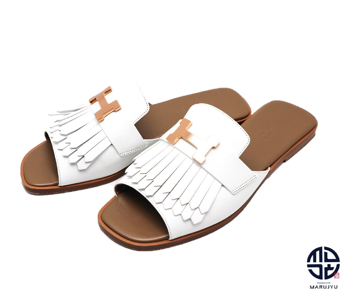エルメス キャンディ サンダル 36 HERMES ローズゴールド 正規取扱