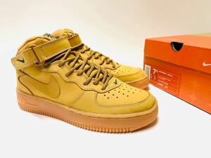 デッド!! レア!! 新品 01年 NIKE AIR FORCE 1 MID FLAX COJP エアフォース1 ミッド ウィートus 7.5 / 25.5 ビンテージ 箱付