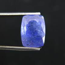 タンザナイト(3A) 10X7mmレクタングル ファセットカットルース 4.5ct 【榎本通商48106】_画像1