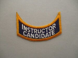 ナウイNAUI『INSTRUCTOR CANDIDATE』スキューバダイビング刺繍ワッペン/スクーバSpecialty Qualifiedダイビングpatchesライセンス V112