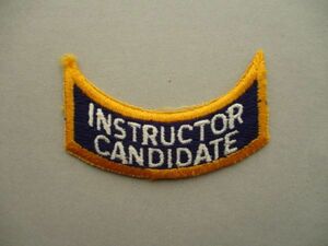 ナウイNAUI『INSTRUCTOR CANDIDATE』スキューバダイビング刺繍ワッペン/AスクーバSpecialty Qualifiedダイビングpatchesライセンス V112