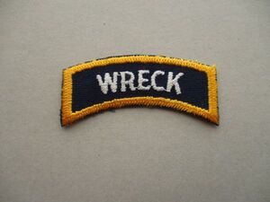 ナウイNAUI『WRECK』スキューバダイビング刺繍ワッペン/vintageスクーバSpecialty QualifiedダイビングNASA海パッチpatchesライセンス V112