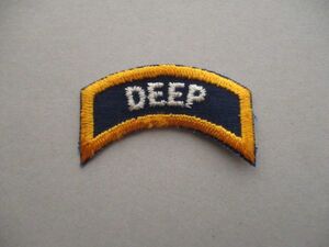 ナウイNAUI『DEEP』スキューバダイビング刺繍ワッペン/vintageスクーバSpecialty QualifiedダイビングNASA海パッチpatchesライセンス V112