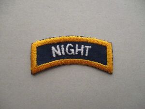 ナウイNAUI『NIGHT』スキューバダイビング刺繍ワッペン/vintageスクーバSpecialty QualifiedダイビングNASAパッチpatchesライセンス V112