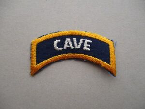 ナウイNAUI『CAVE』スキューバダイビング刺繍ワッペン/vintageスクーバSpecialty Qualifiedダイビング海パッチpatchesライセンスNASA V112