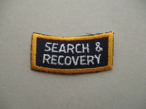 ナウイNAUI『SEARCH & RECOVERY』スキューバダイビング刺繍ワッペン/vintageスクーバSpecialty Qualifiedダイビングpatchesライセンス V112